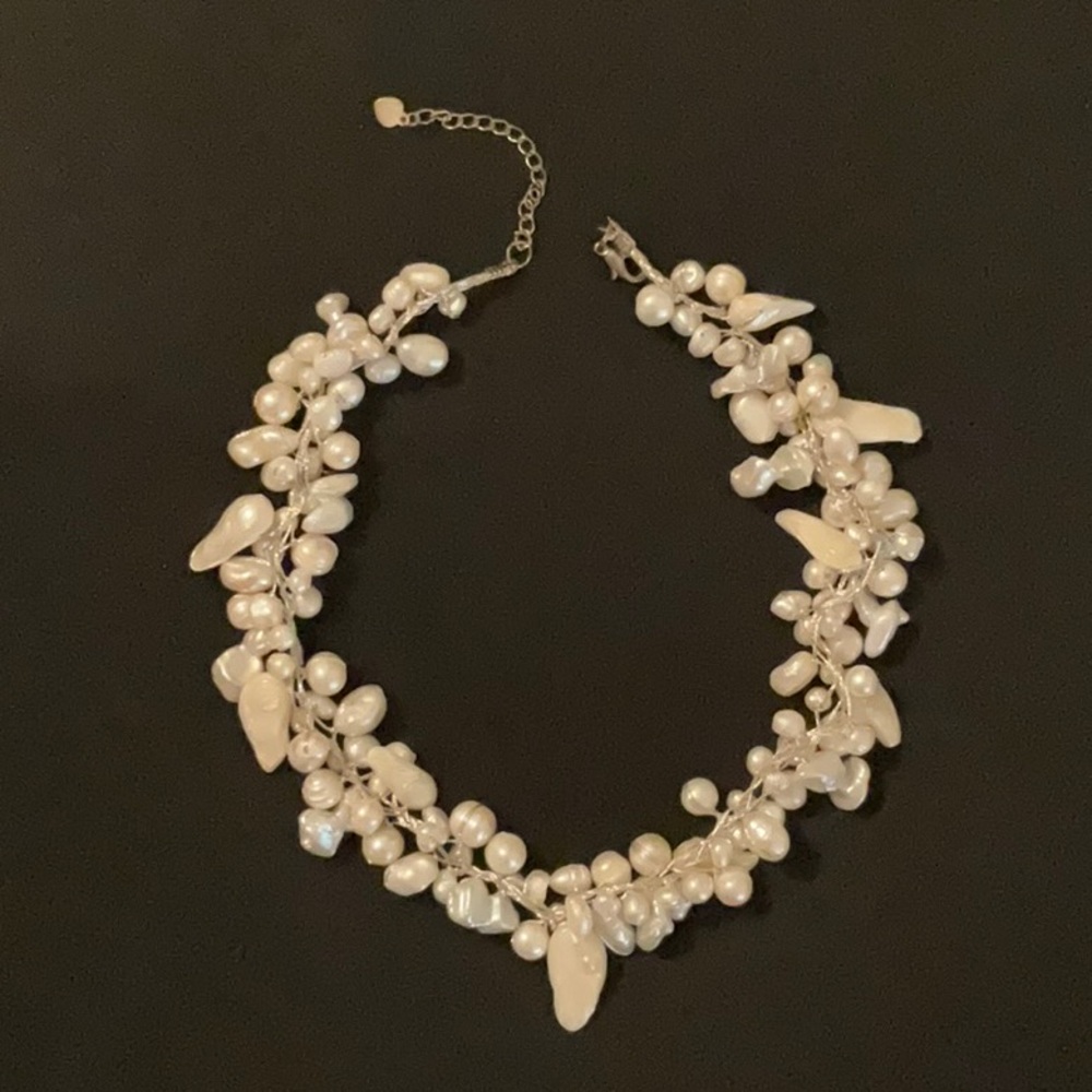 NWT Freshwater Pearl Necklace and Earrings